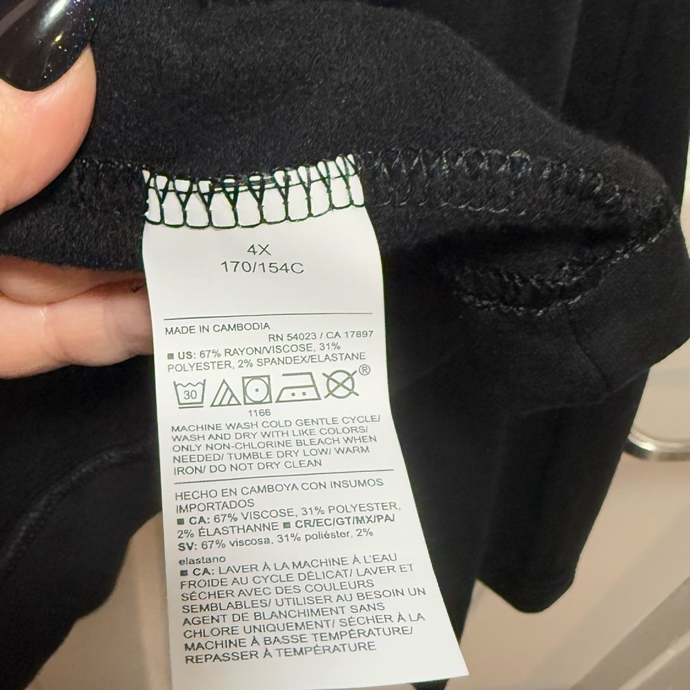 Old Navy Black Open Front Cardigan. Live-in French Terry 4X - Picture 3 of 6